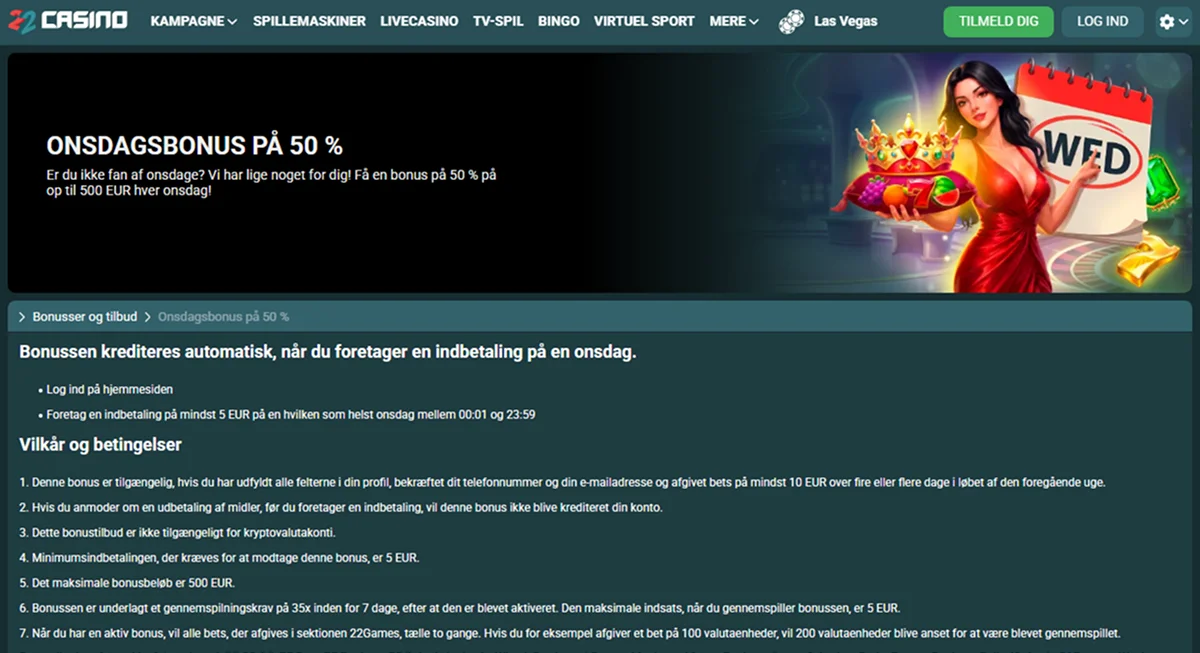 22Casino Bonussystemet 22Casino Bonussystemet